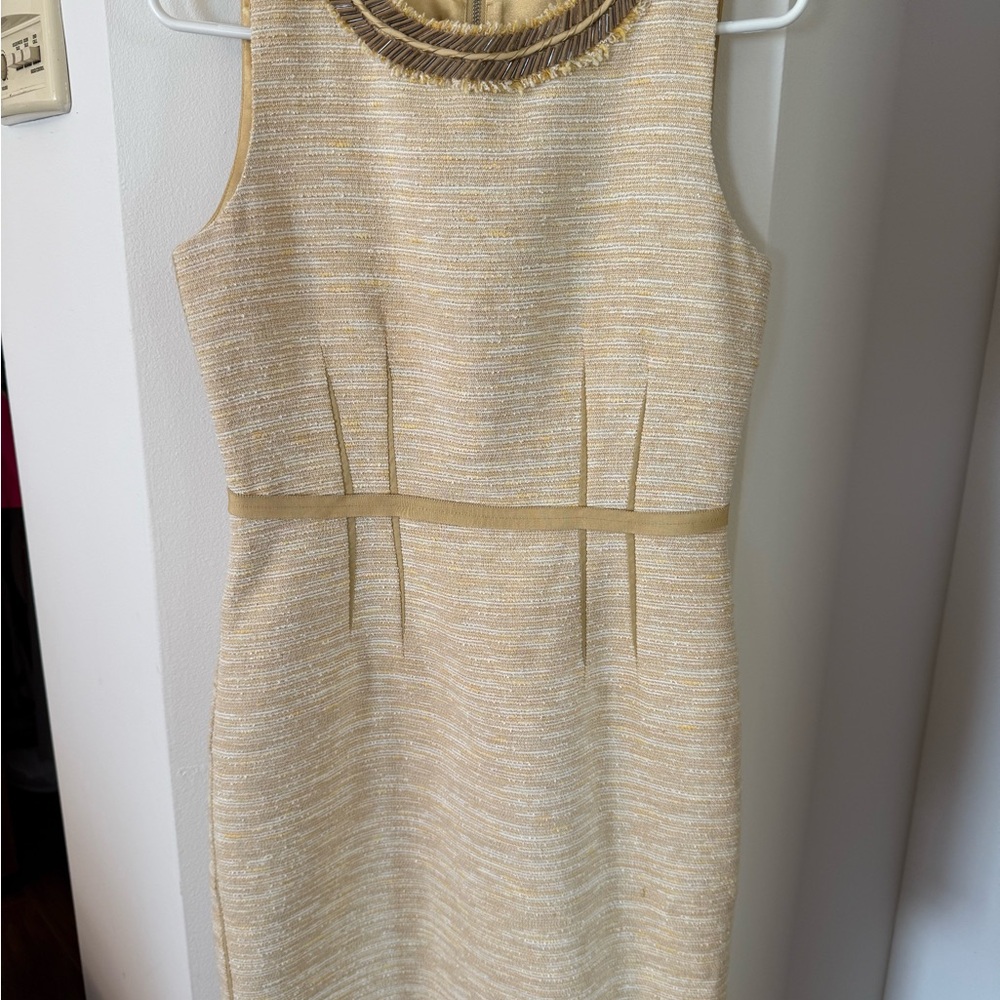 Butter Yellow Ellie Tahari Sleeveless Dress